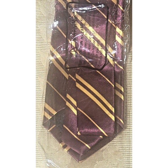HARRY POTTER Gryffindor Purple & Gold Striped WIZARD Neck Tie Halloween Costume - Picture 6 of 10